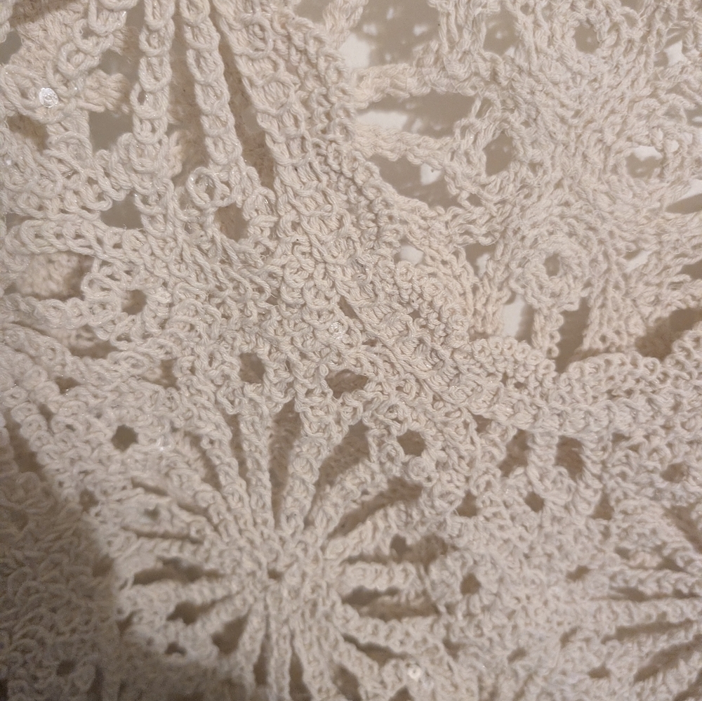 POL Natalie Lace Crochet Crop Top Cream - Picture 6 of 10